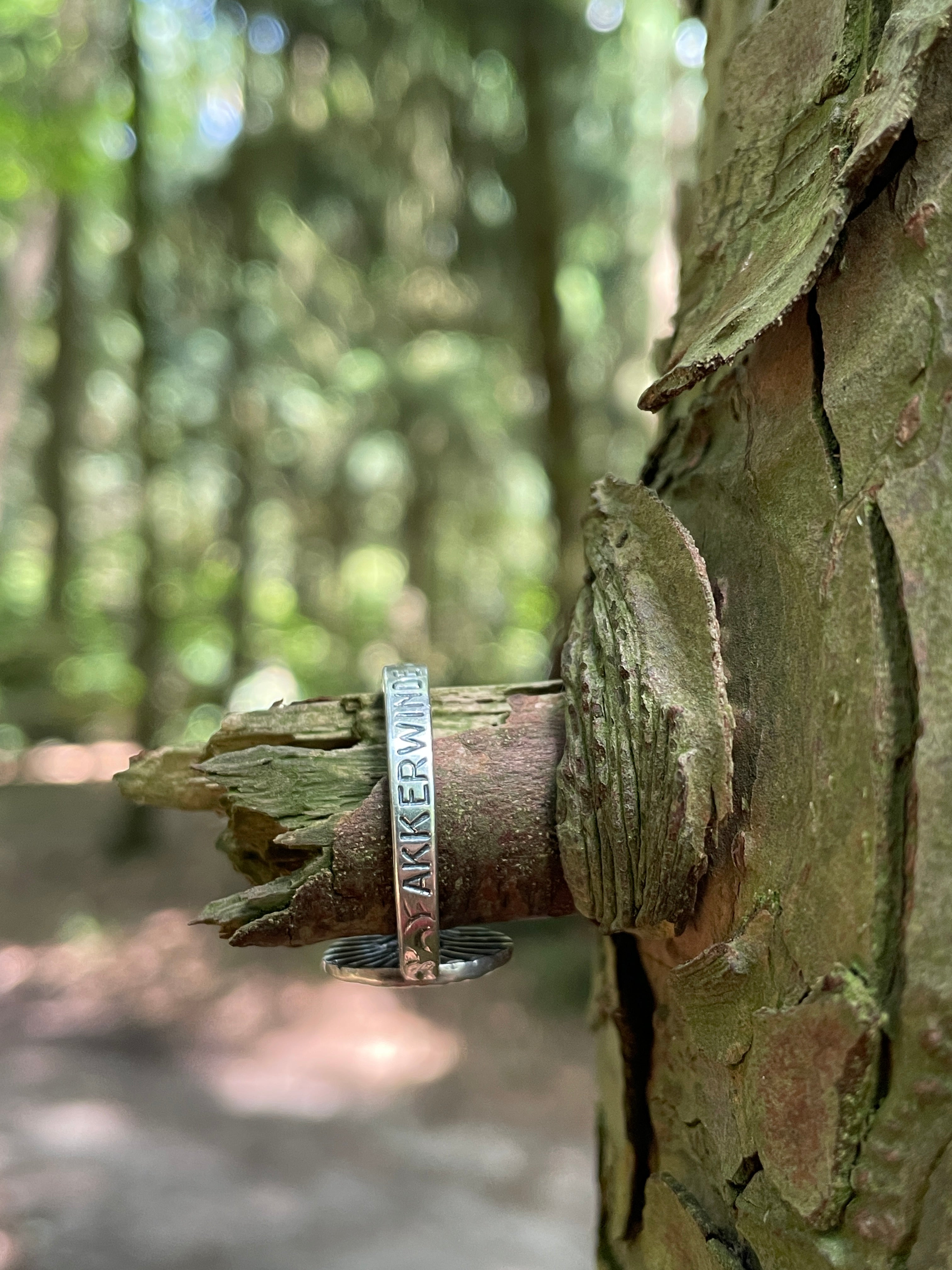 Verzilverde lepelring - Akkerwinde - 19mm