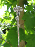 Handgemaakte verzilverde bloemenring - Anjer - Custom size