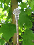 Handgemaakte verzilverde bloemenring - Wilde roos - Custom size