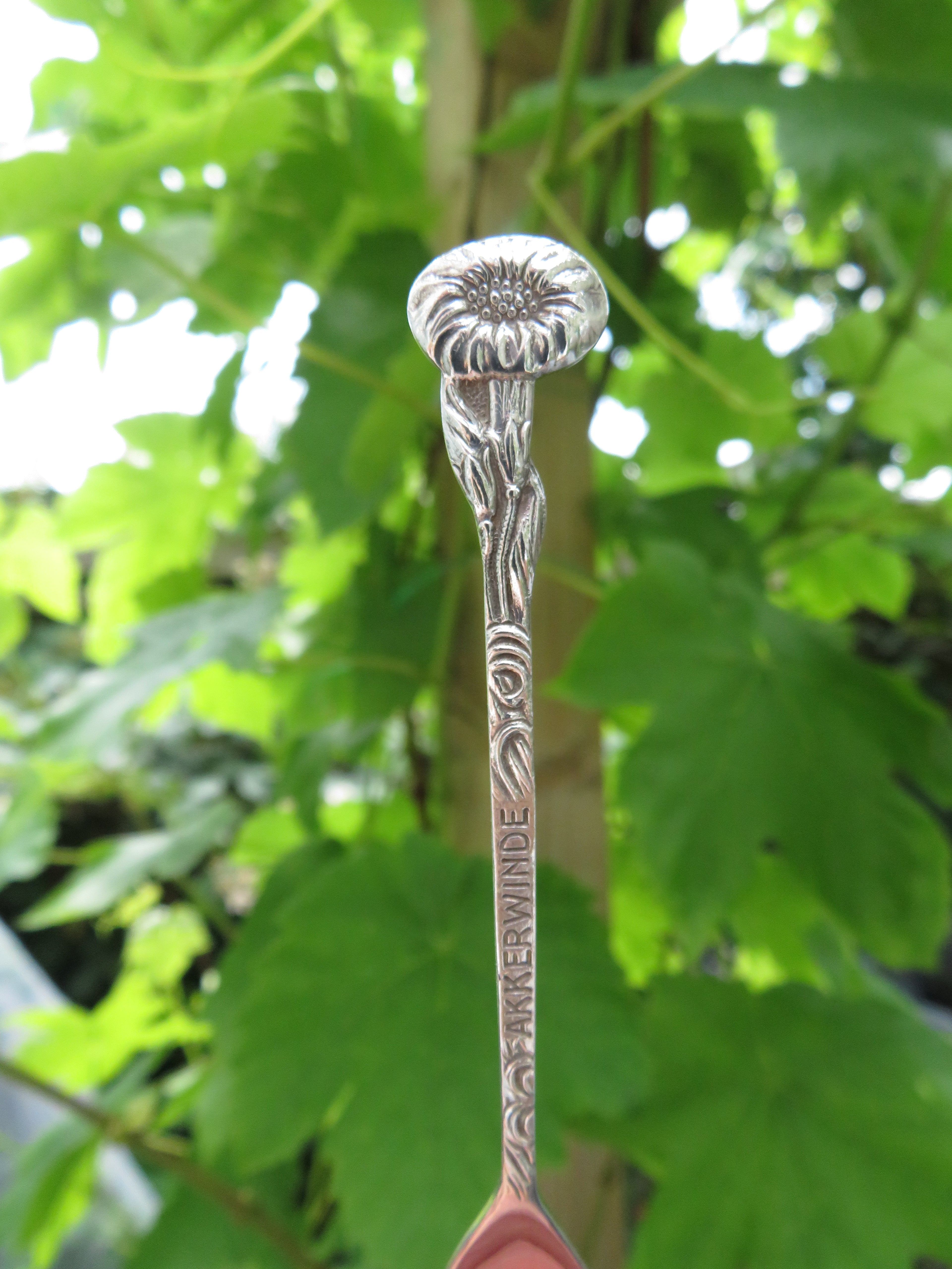 Handgemaakte verzilverde bloemenring - Akkerwinde - Custom size